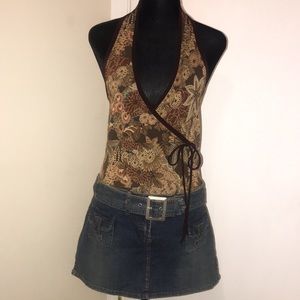 V-Neck Floral Halter